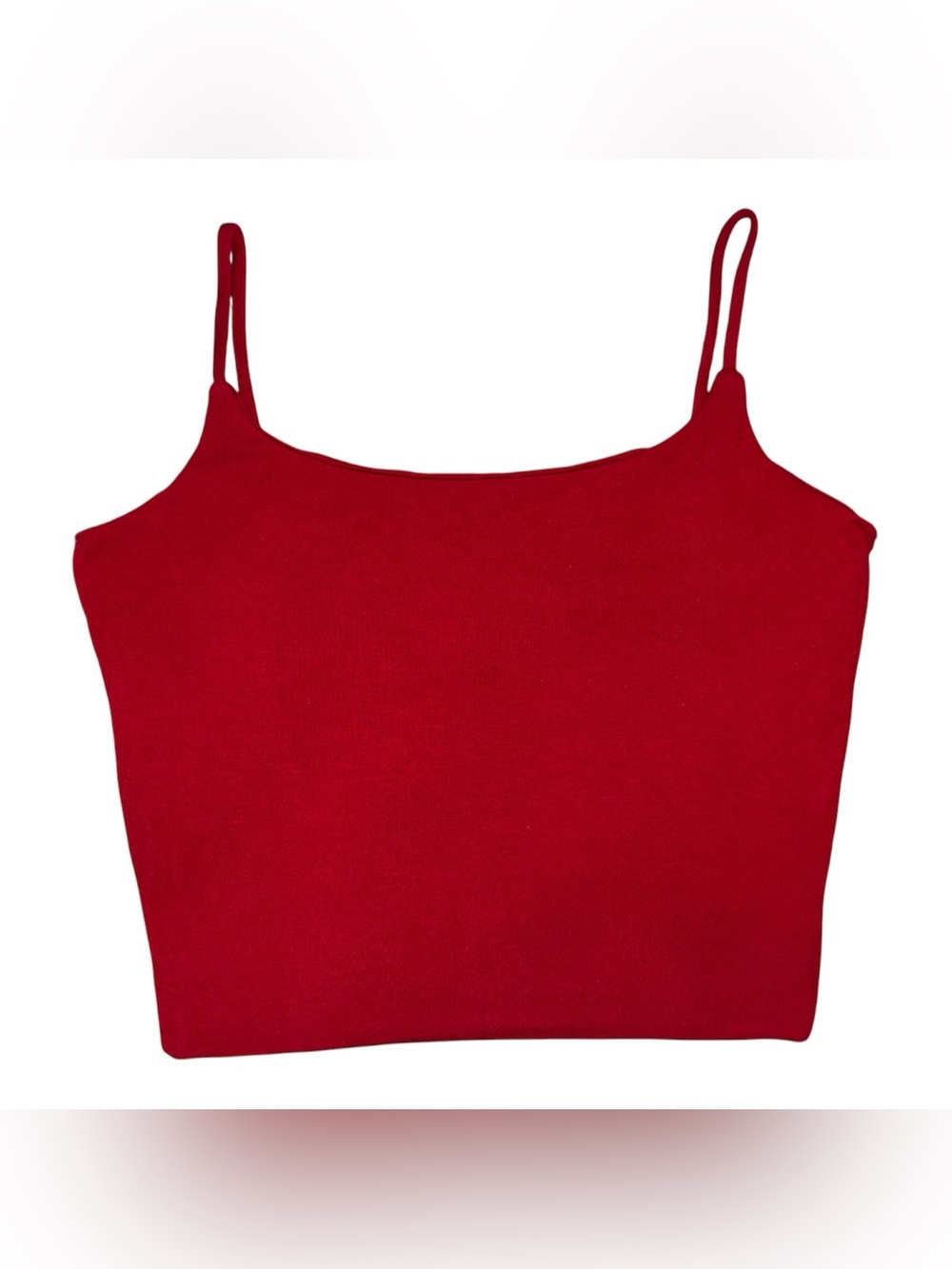 TeenBell Red Spaghetti Strap Crop Cami Size Small
